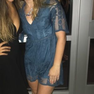 francescas teal lace romper